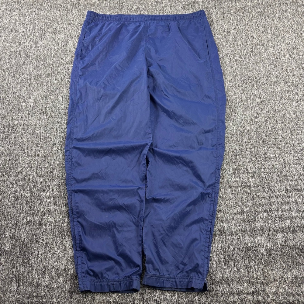 Vintage 90s Nike Baggy Track Pants Lightweight Nylon Embroidered Logo Men Large